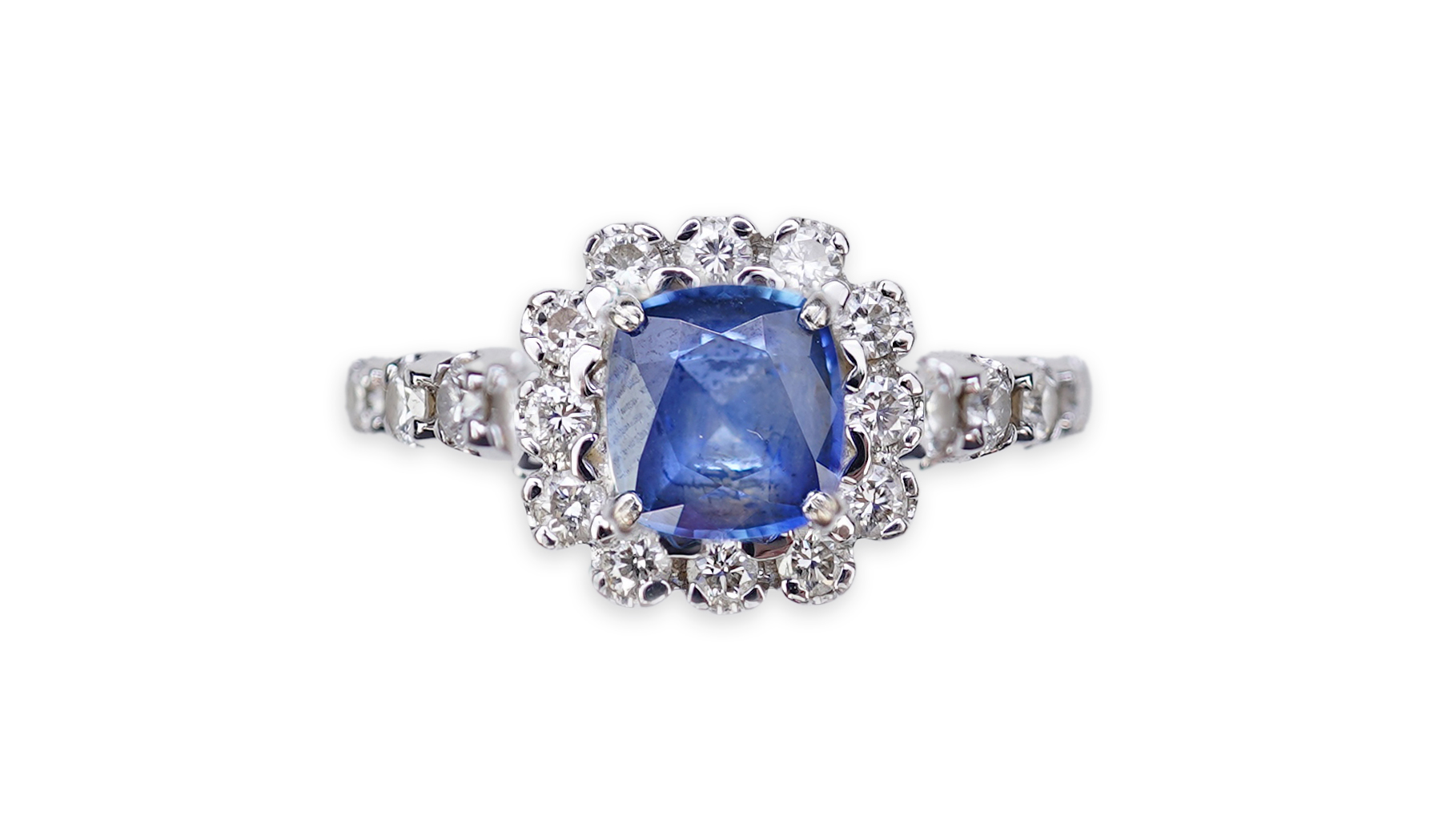 A sapphire and diamond ring